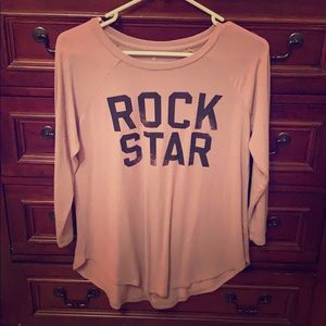 cute pink shirt that says “rock star” 👚